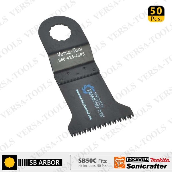 Versa Tool 45mm Japan Cut Tooth HCS Multi-Tool Saw Blades, PK 50 SB50C